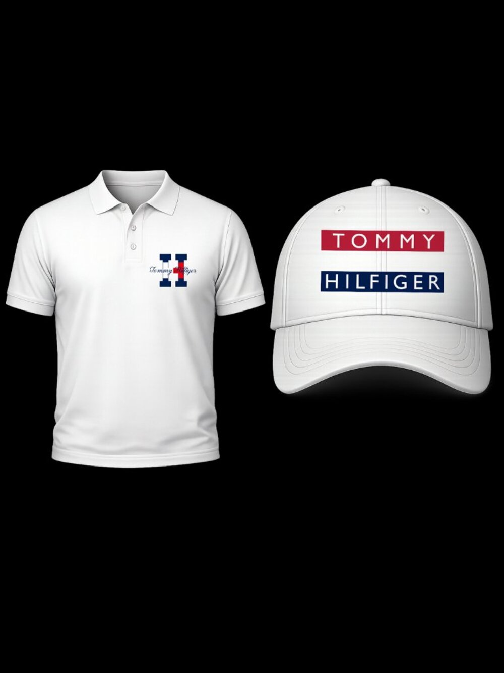 Men 3x Classic Polo style T-Shirt with Hat